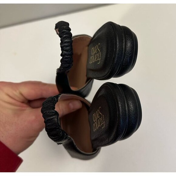 Franco Sarto Briella Flat in Black Leather PointySlingback Shoes Size 8.0 - Picture 3 of 12